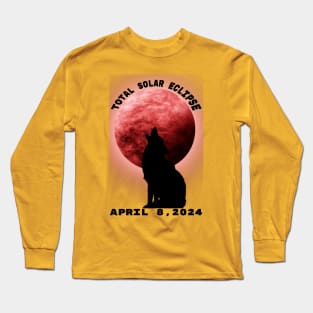 Shirt eclipse,event, total;solar,eclipse, 04,08,April 2024. Long Sleeve T-Shirt